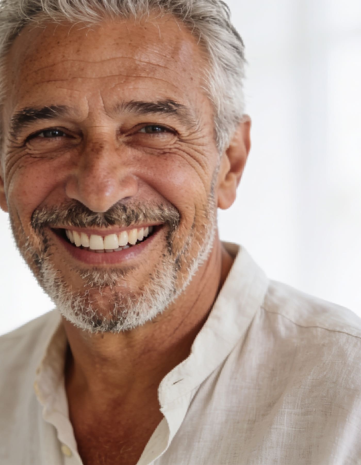 Paciente sonriendo con confianza tras su tratamiento de implantes dentales